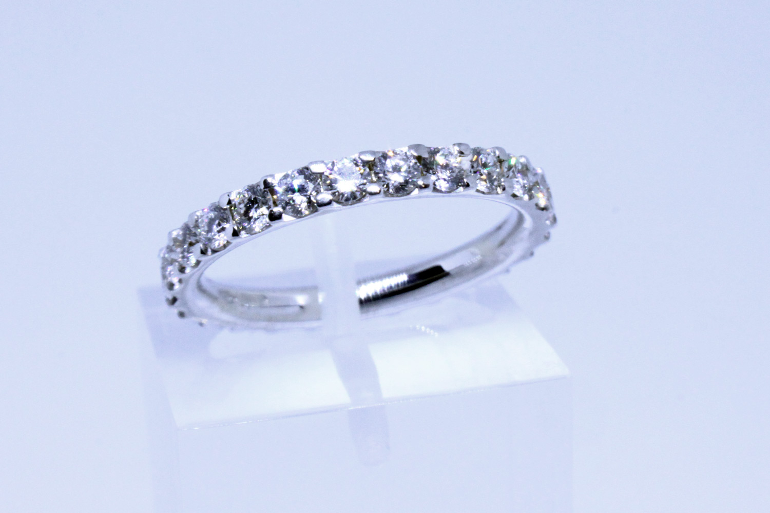 white gold full diamond eternity ring